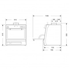 Horno brasa Pira 90 BLACK - 140 comensales