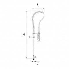 Grifo ducha sobremesa de un agua. Modelo 463054