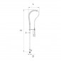 Grifo ducha sobremesa de un agua. Modelo 463054