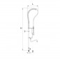 Grifo ducha sobremesa de un agua con caño. Modelo 463058 Grifo ducha sobremesa de un agua con caño. Modelo 463058