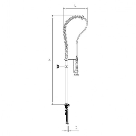 Grifo ducha sobremesa de dos aguas. Modelo 463056