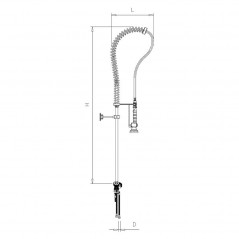 Grifo de ducha sobremesa básico. Modelo 463068