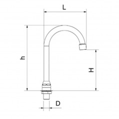 Caño inox giratorio 180x270x1/2" mm