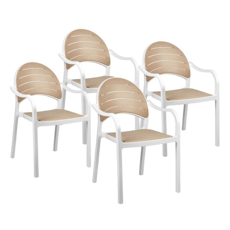 Sillón de Terraza en Polipropileno Modelo Senia - Pack 4 unidades Sillón de Terraza en Polipropileno Modelo Senia - Pack 4 unidades