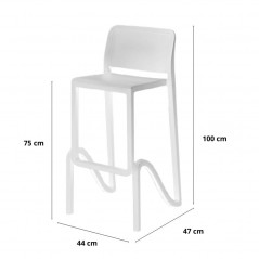 Taburete Interior y Exterior Polipropileno Modelo Sicilia