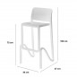 Taburete Interior y Exterior Polipropileno Modelo Sicilia Taburete Interior y Exterior Polipropileno Modelo Sicilia