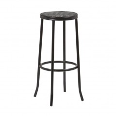 Taburete Armazón Plastificado Negro TEXAS - Pack 2 unds