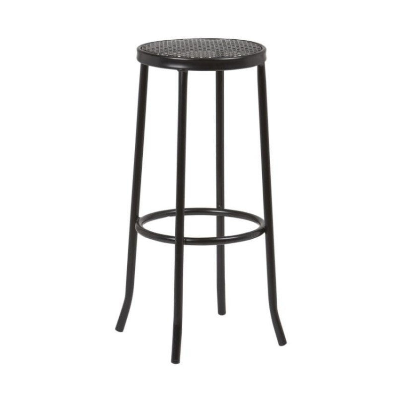 Taburete Armazón Plastificado Negro TEXAS - Pack 2 unds Taburete Armazón Plastificado Negro TEXAS - Pack 2 unds