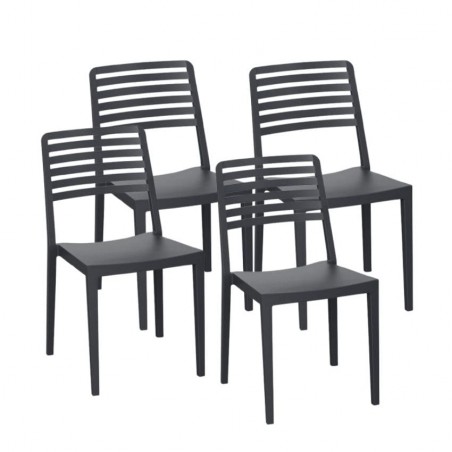 Silla Terraza Polipropileno Modelo ROW 1 – Pack de 4 Unidades