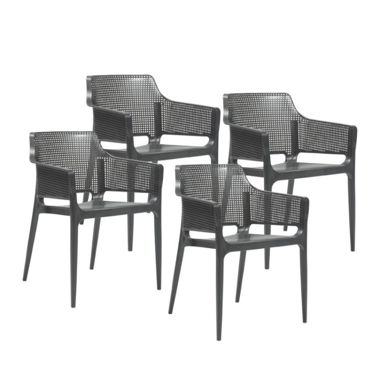 Sillón Terraza Polipropileno Modelo Boomerang – Pack de 4 Unidades