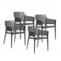 Sillón Terraza Polipropileno Modelo Boomerang – Pack de 4 Unidades