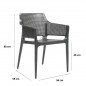Sillón Terraza Polipropileno Modelo Boomerang – Pack de 4 Unidades