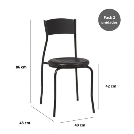 Silla Interior Modelo Asia – Pack de 2 Unidades