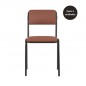 Silla de interior armazón plastificado negro con asiento y respaldo tapizado Modelo Edna - Pack 3 unidades Silla de interior armazón plastificado negro con asiento y respaldo tapizado Modelo Edna - Pack 3 unidades