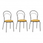 Silla interior armazón plastificado negro Modelo Cora  - Pack 3 undidades