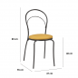 Silla interior armazón plastificado negro Modelo Cora  - Pack 3 undidades