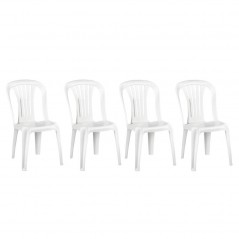 Silla polipropileno color blanco Modelo Joy - Pack 4 unidades