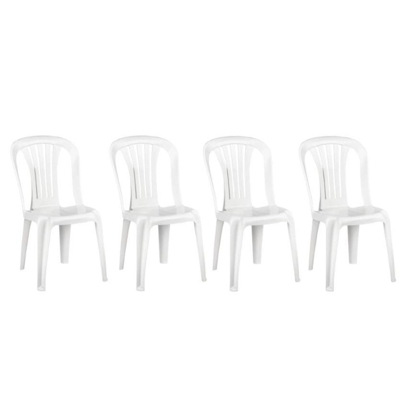Silla polipropileno color blanco Modelo Joy - Pack 4 unidades Silla polipropileno color blanco Modelo Joy - Pack 4 unidades