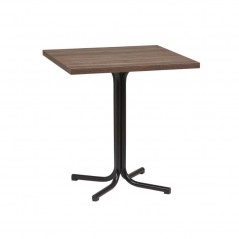 Mesa Interior 70x70 cm Merida- Tablero Melamina y Armazón Negro