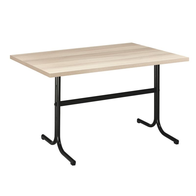 Mesa Interior 110x70 cm Plasencia- Tablero Melamina y Armazón Negro