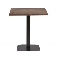 Mesa Interior 70x70 cm Roma - Armazón Negro y Tablero de Melamina