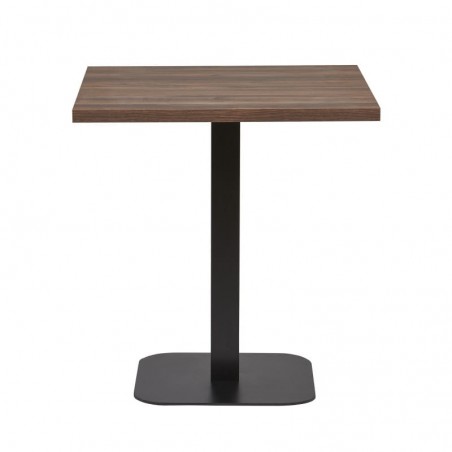Mesa Interior 70x70 cm Roma - Armazón Negro y Tablero de Melamina