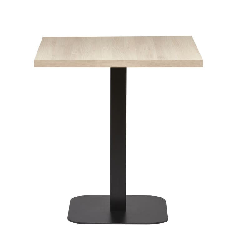 Mesa Interior 70x70 cm Roma - Armazón Negro y Tablero de Melamina