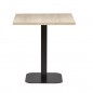 Mesa Interior 70x70 cm Roma - Armazón Negro y Tablero de Melamina