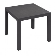 Mesa Terraza de Polipropileno Antracita 70x70 cm Modelo Tokio