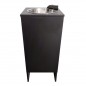 Lavamanos autónomo Mini Clinic negro con grifo cascada extra bajo y bomba eléctrica Lavamanos autónomo Mini Clinic negro con grifo cascada extra bajo y bomba eléctrica