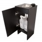 Lavamanos autónomo Mini Clinic negro con grifo cascada extra bajo y bomba eléctrica Lavamanos autónomo Mini Clinic negro con grifo cascada extra bajo y bomba eléctrica