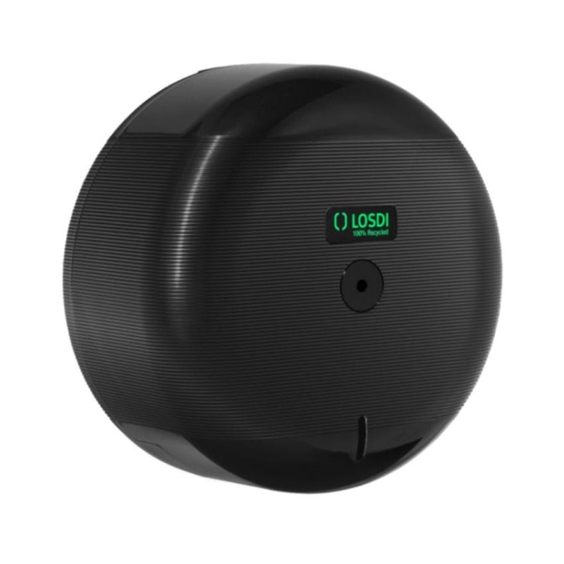 Dispensador de papel higiénico con dispensación central controlada en negro ECO-LUXE LOSDI