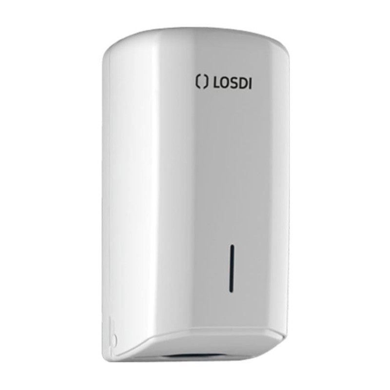 Dispensador de papel higiénico interplegado en 'Z' ABS en blanco Elegance LOSDI Dispensador de papel higiénico interplegado en 'Z' ABS en blanco Elegance LOSDI