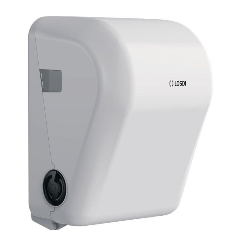 Dispensador toallas de papel autocorte compacto en blanco Elegance LOSDI Dispensador toallas de papel autocorte compacto en blanco Elegance LOSDI