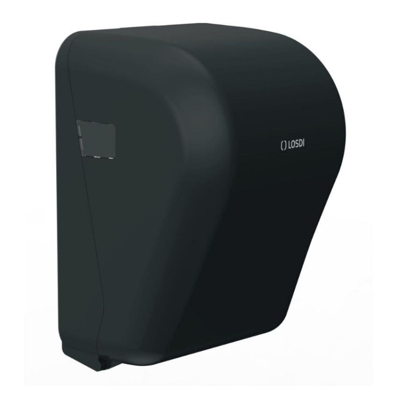 Dispensador toallas de papel autocorte compacto en negro Elegance LOSDI
