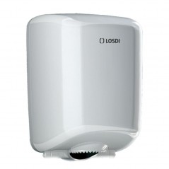 Dispensador de papel mecha con dispensación controlada ABS blanco Elegance LOSDI