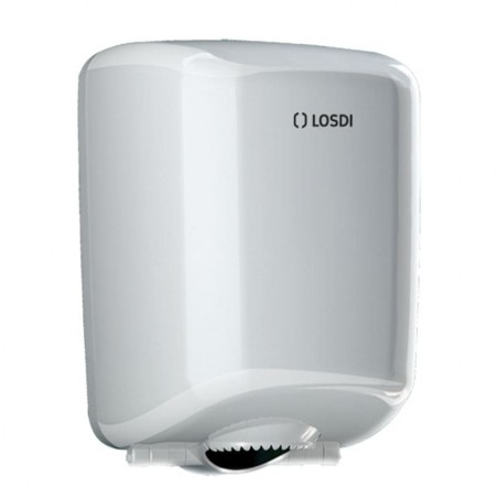 Dispensador de papel mecha con dispensación controlada ABS blanco Elegance LOSDI