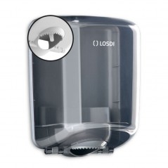 Dispensador de papel mecha con dispensación controlada ABS fumé Elegance LOSDI