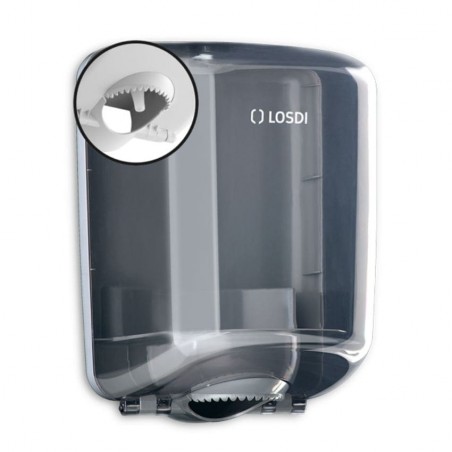 Dispensador de papel mecha con dispensación controlada ABS fumé Elegance LOSDI