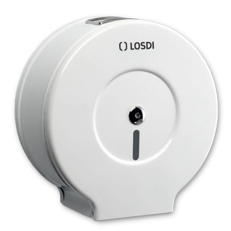 Dispensador de papel higiénico metal epoxy blanco Océano LOSDI