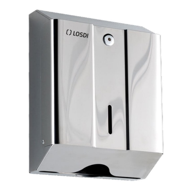 Dispensador de toallas de papel en acero inox AISI 430 satinado Océano LOSDI