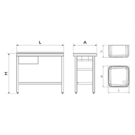 Fregadero con soporte y escurridor Serie 6.6 Compact