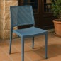 Silla GRID 1 monobloc apilable en polipropileno para exterior Silla GRID 1 monobloc apilable en polipropileno para exterior