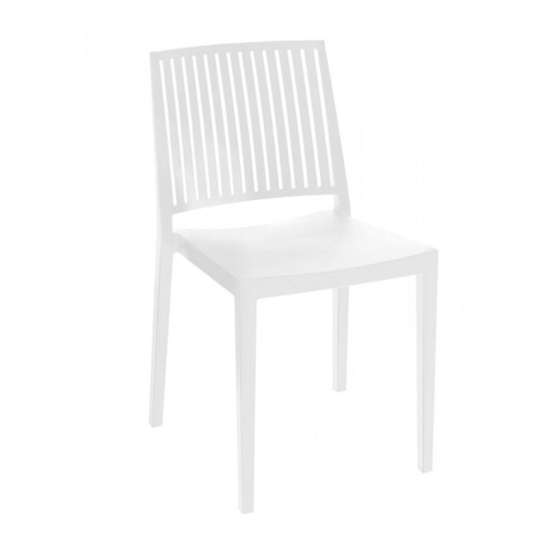 Silla monobloc BARS-1 apilable de polipropileno para exterior
