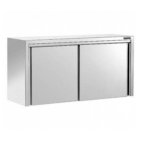 Armario de pared en acero inox con puertas correderas con estante Distform