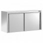 Armario de pared en acero inox con escurreplatos y puertas correderas Distform Armario de pared en acero inox con escurreplatos y puertas correderas Distform