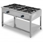 Paellero doble con mueble alto cerrado NTGAS MOB/02-2H-T Paellero doble con mueble alto cerrado NTGAS MOB/02-2H-T