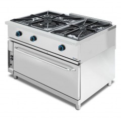 Cocina con 2 paelleros a gas NTGAS MOB/02-1P1H-T+F