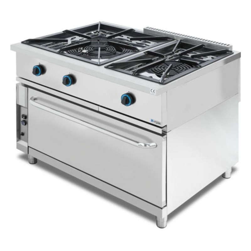 Cocina con 2 paelleros a gas NTGAS MOB/02-1P1H-T+F Cocina con 2 paelleros a gas NTGAS MOB/02-1P1H-T+F