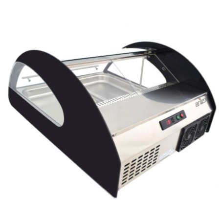 Vitrina refrigerada expositora GN1/1 para pescados y mariscos